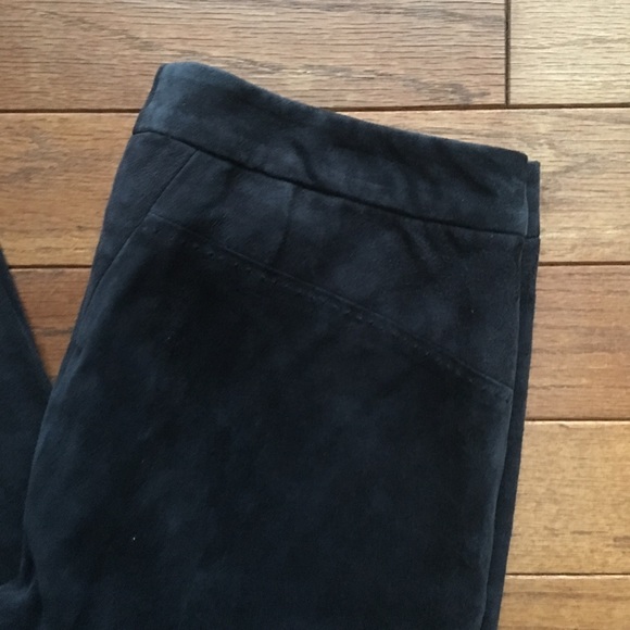 GORGEOUS Navy Blue Suede Pants - like new! - Picture 2 of 4